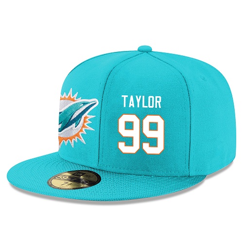 NFL Miami Dolphins #99 Jason Taylor Stitched Snapback Adjustable Player Hat - Aqua Green/White